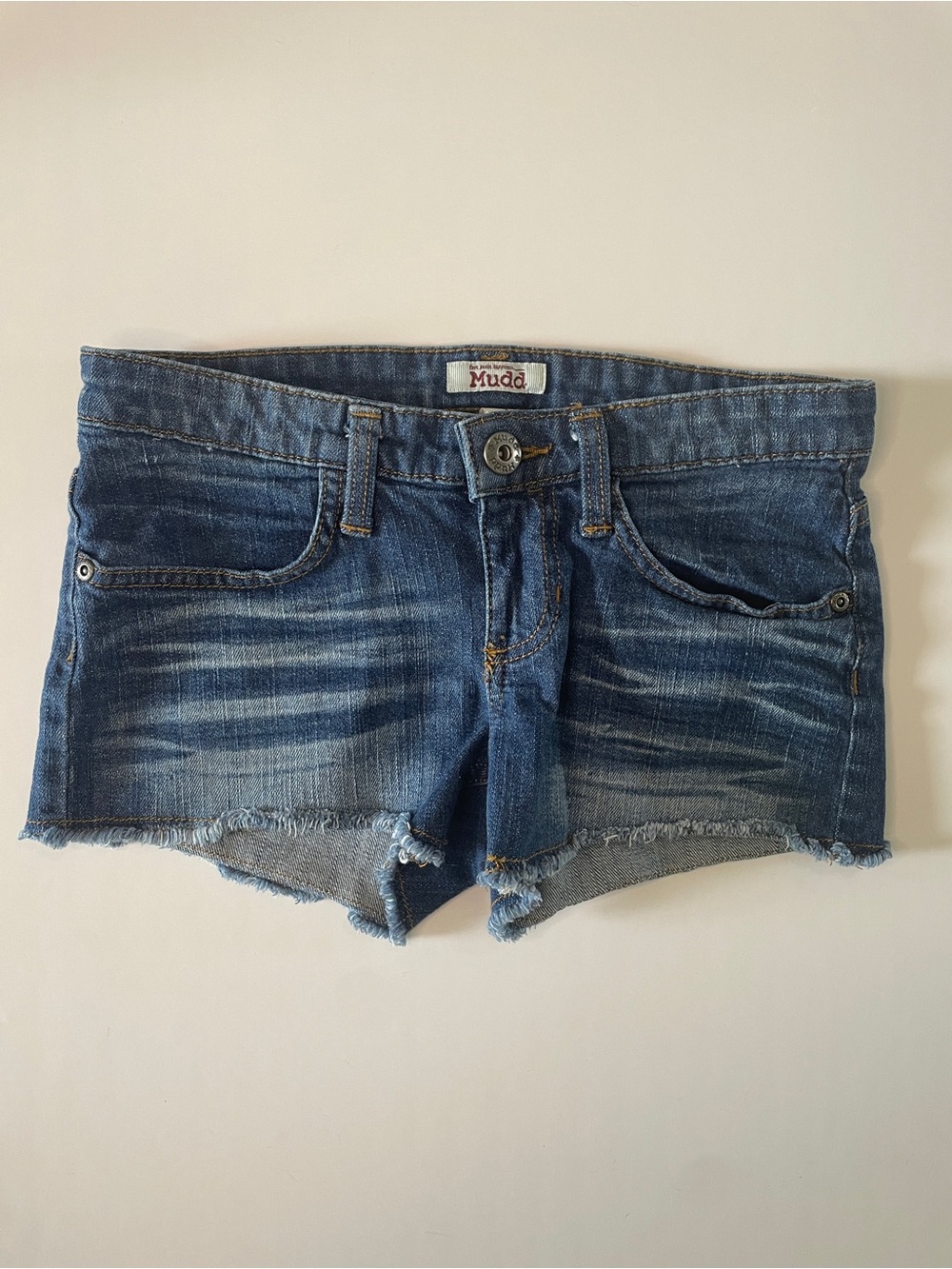 Mudd Y2K Low Rise Frayed Cutoff Jean Shorts Size 1